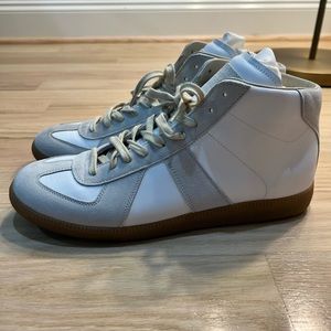 Maison Margiela White Replica Hi Top Sneakers